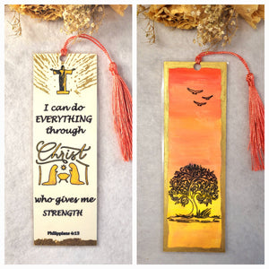 Handmade Bookmark, I can do Everything through Christ