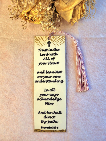 Handmade Bookmark, Trust in the Lord with All of your Heart