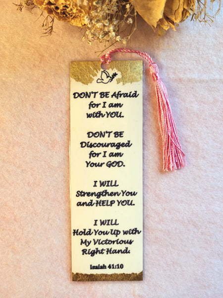 Handmade Bookmark, Don't be Afraid for I am with you