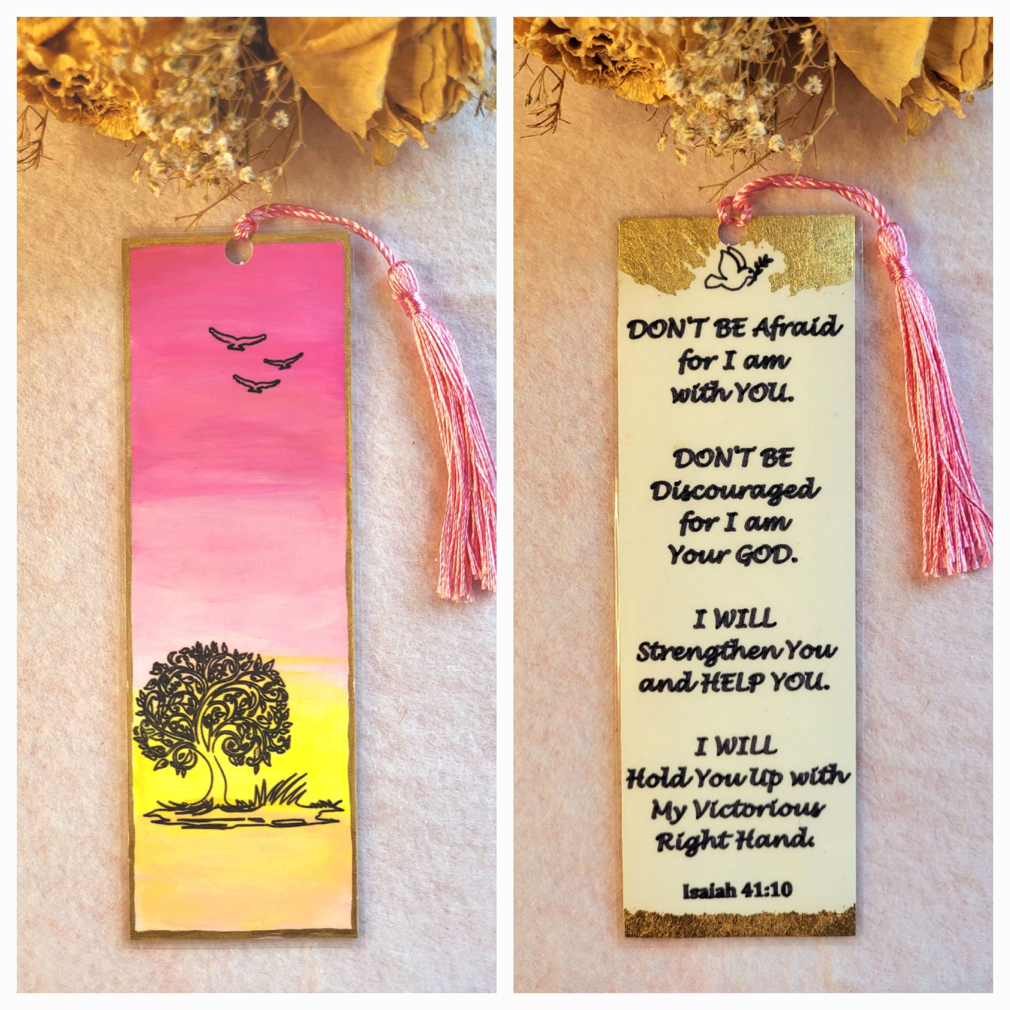 Handmade Bookmark, Don't be Afraid for I am with you