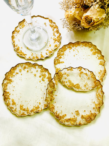 Clear Gold Coasters