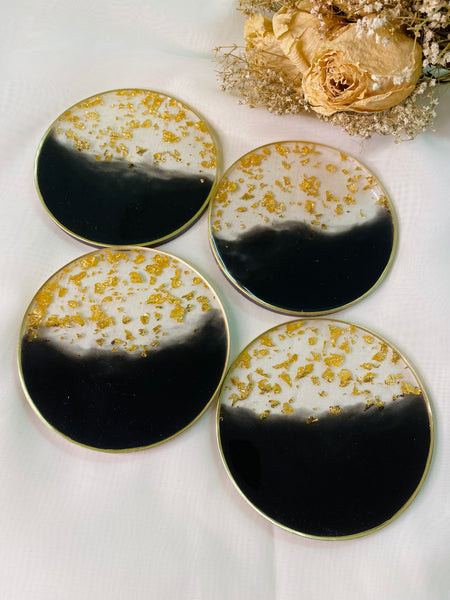 Black and Gold Coasters