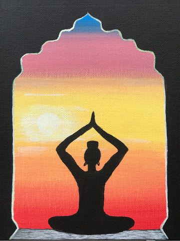 Meditation | Original Art Acrylic Painting, 8x10 inch canvas by Norma Abou-Rizk