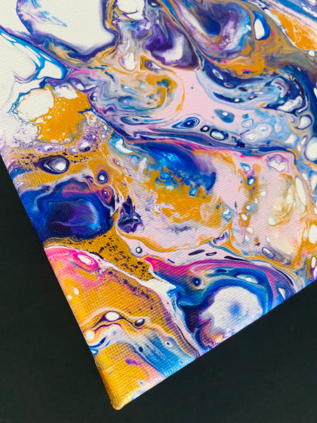Bubbly | Original Art Acrylic Painting, 10x10 inch canvas by Norma Abou-Rizk